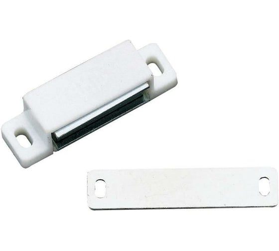 Изображение товара Магнитная защелка одинарная с ответной планкой Tech-Krep/Zitar 2 кг белый 112594