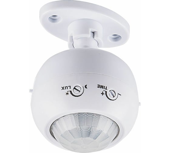 Изображение товара Поворотный датчик движения FERON SEN16 1200W 8m, 120 гориз., 360 верт., белый 22074