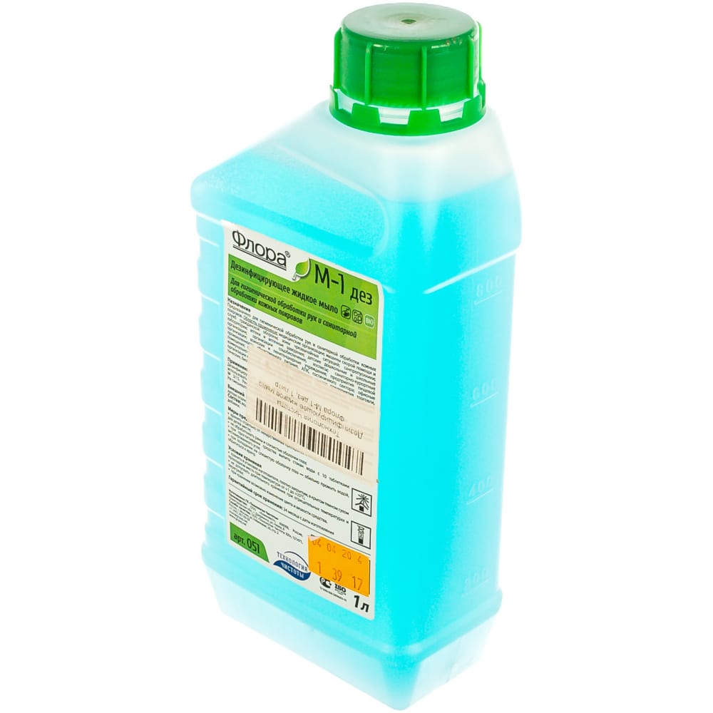 фото Дезинфицирующее жидкое мыло технология чистоты флора м-1 дез, 1 л