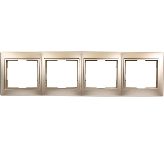 Изображение товара Рамка Smartbuy 4-местная горизонтальная шампань Венера SBE-01c-00-FR-4