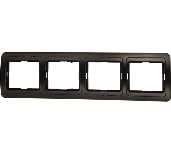 Изображение товара Рамка Smartbuy 4-местная горизонтальная черная Марс SBE-02b-00-FR-4
