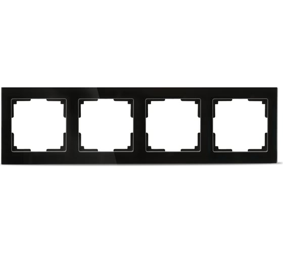Изображение товара Рамка Smartbuy 4-местная стекло черная Нептун SBE-05b-Glass-FR-4