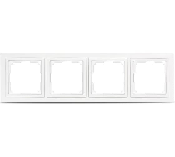 Изображение товара Рамка Smartbuy 4-местная пластик белая Нептун SBE-05w-Plastic-FR-4