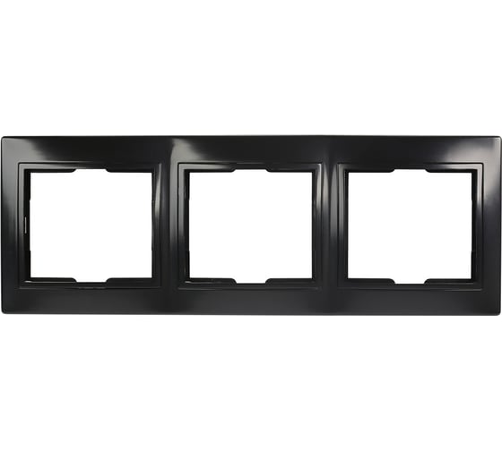 Изображение товара Рамка Smartbuy 3-местная горизонтальная черная Венера SBE-01b-00-FR-3