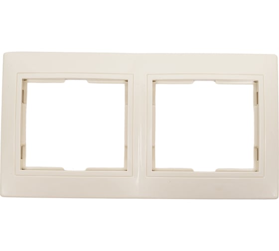 Изображение товара Рамка Smartbuy 2-местная горизонтальная бежевая Венера SBE-01i-00-FR-2