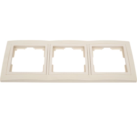 Изображение товара Рамка Smartbuy 3-местная пластик бежевая Нептун SBE-05i-Plastic-FR-3