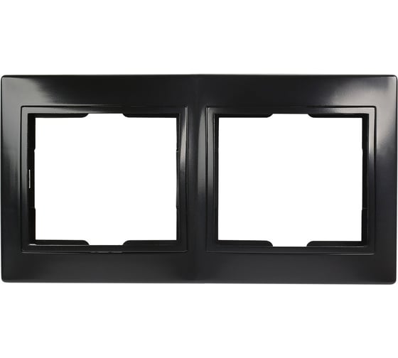 Изображение товара Рамка Smartbuy 2-местная горизонтальная черная Венера SBE-01b-00-FR-2
