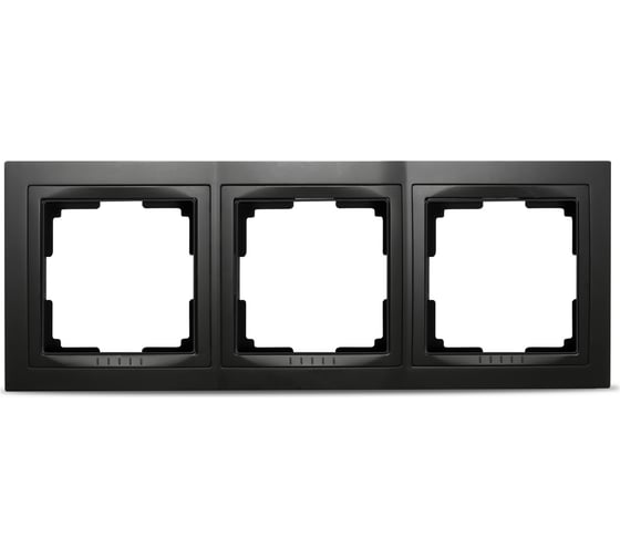 Изображение товара Рамка Smartbuy 3-местная пластик черная Нептун SBE-05b-Plastic-FR-3
