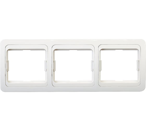 Изображение товара Рамка Smartbuy 3-местная горизонтальная белая Марс SBE-02w-00-FR-3