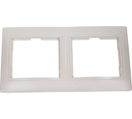 Изображение товара Рамка Smartbuy 2-местная горизонтальная белая Венера SBE-01w-00-FR-2