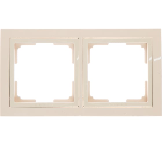 Изображение товара Рамка Smartbuy 2-местная пластик бежевая Нептун SBE-05i-Plastic-FR-2