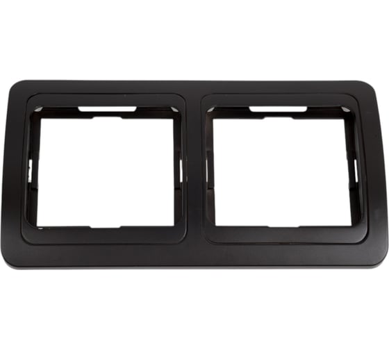 Изображение товара Рамка Smartbuy 2-местная горизонтальная черная Марс SBE-02b-00-FR-2