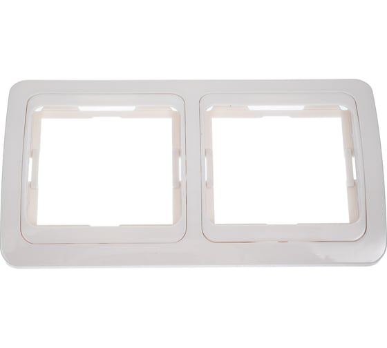 Изображение товара Рамка Smartbuy 2-местная горизонтальная белая Марс SBE-02w-00-FR-2