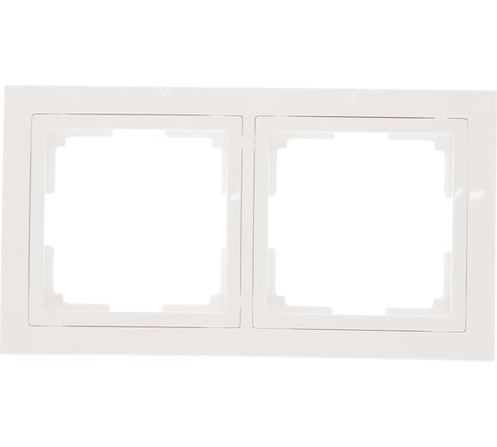 Изображение товара Рамка Smartbuy 2-местная пластик белая Нептун SBE-05w-Plastic-FR-2