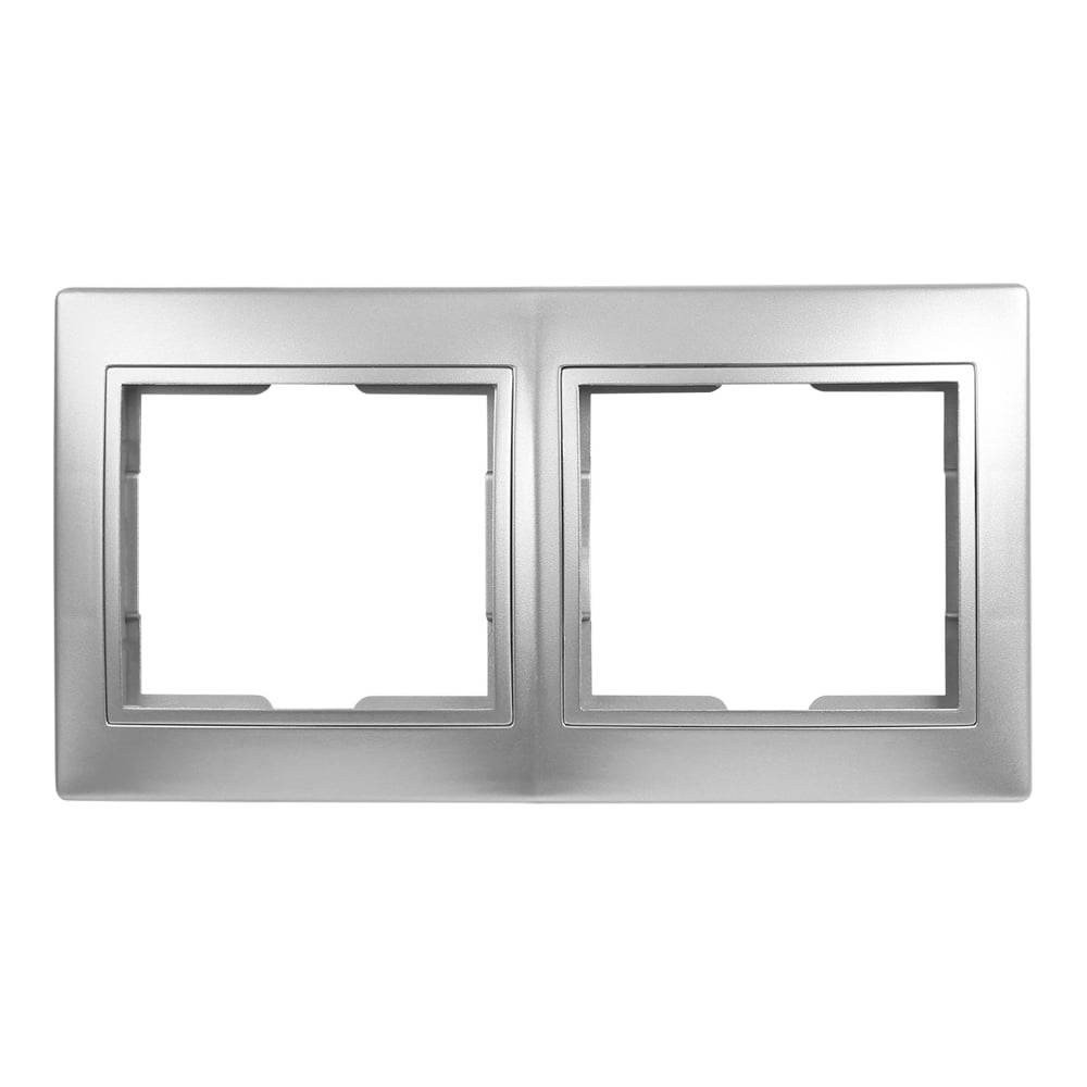 Горизонтальная двухместная рамка Smartbuy nilson рамка двухместная серебро touran metallic 24130092
