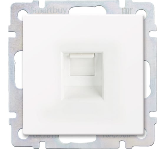 Изображение товара Компьютерная розетка Smartbuy RJ45 белая Нептун SBE-05w-S1-RJ