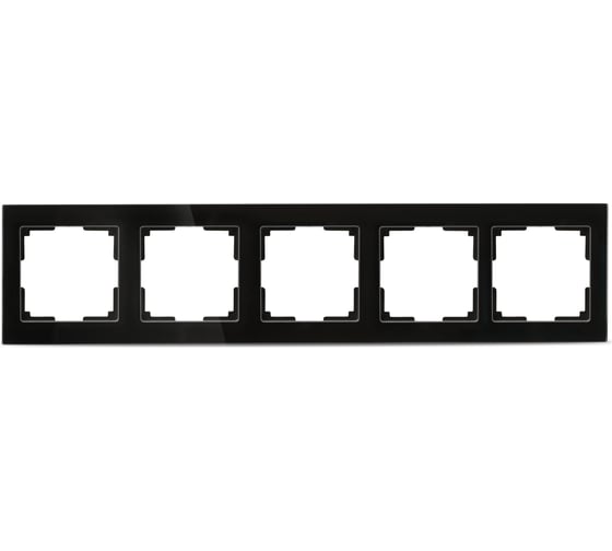 Изображение товара Рамка Smartbuy 5-местная стекло черная Нептун SBE-05b-Glass-FR-5