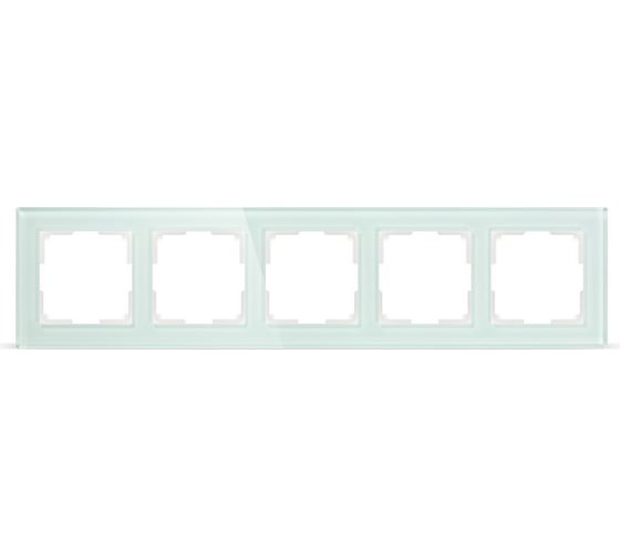 Изображение товара Рамка Smartbuy 5-местная стекло бежевая Нептун SBE-05i-Glass-FR-5