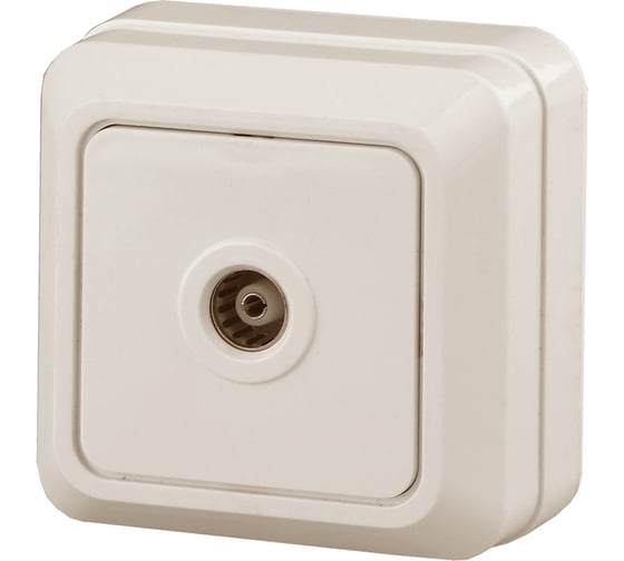 Изображение товара Розетка TV Intro 230102 одиночная, IP20, ОУ, Quadro, слоновая кость Б0027659