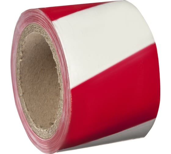 Изображение товара Оградительная лента ООО Комус красно-белая, 75 мм, 100 м 521920