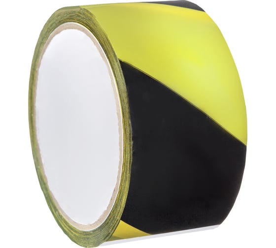 Изображение товара Лента для разметки ООО Комус ПВХ желто-черный, 50 мм, 50 м 1416013
