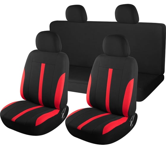 Изображение товара Чехлы на сиденья Nova Bright fusion ALEX черно-красные, 11 предметов 48153