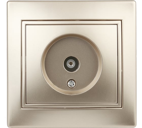 Изображение товара Розетка Intro Plano 1-301-04 TV одиночная, IP20, СУ, шампань Б0030079