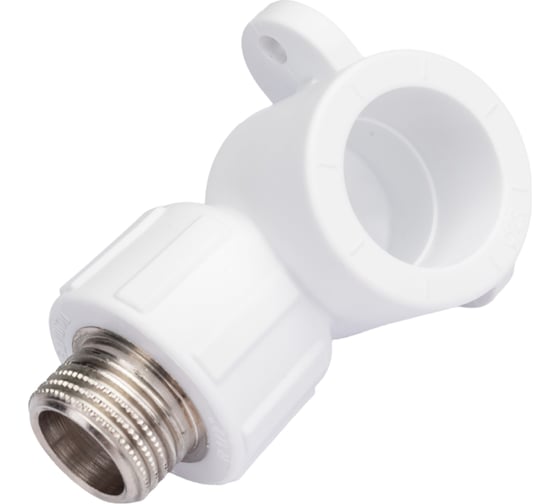 Изображение товара Угольник с наружной резьбой Политэк с креплением ПП 25х1/2 9500082512