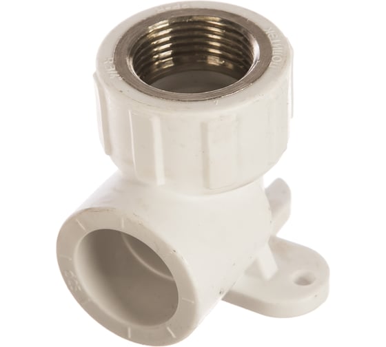 Изображение товара Угольник с внутренней резьбой Политэк с креплением ПП 25х3/4 9400082534