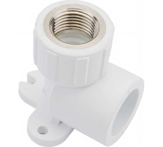 Изображение товара Угольник с внутренней резьбой Политэк с креплением ПП 25х1/2 9400082512