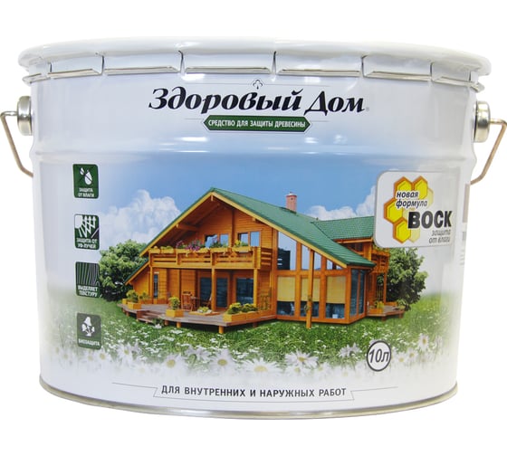 Изображение товара Деревозащитное средство Здоровый Дом Тик 10 л 90000857550