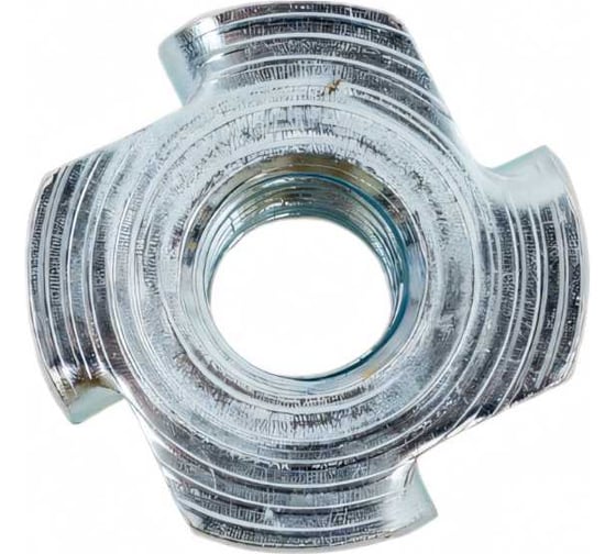 Изображение товара Мебельная (усовая) гайка STEELREX DIN 1624, цинк, М8x10x22 мм, 30 шт. 0223008000B500003064