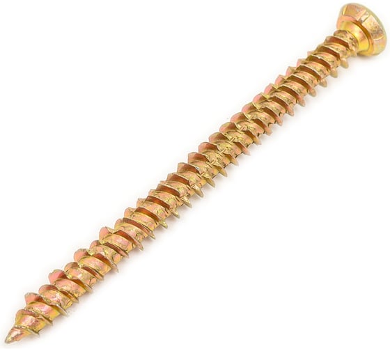 Изображение товара Шуруп по бетону STEELREX шлиц Torx, жёлтый цинк, 7,5x92 мм, 40 шт. 0137075092B300004016