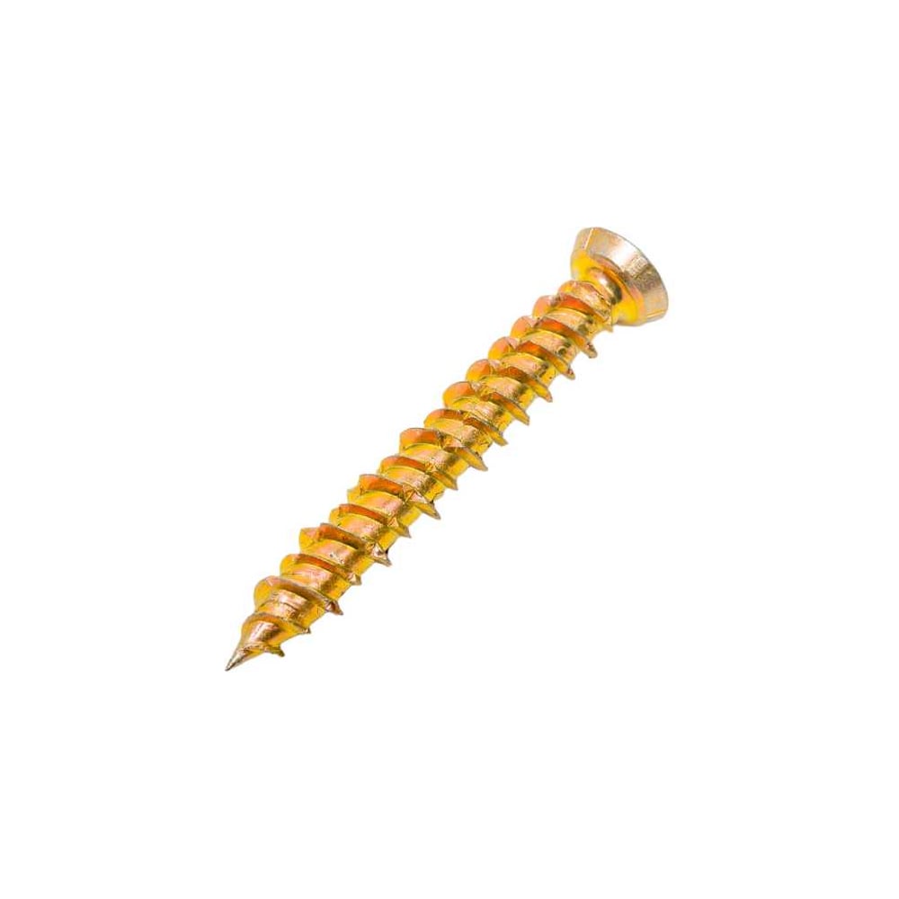 Изображение товара Шуруп по бетону STEELREX Торкс 7,5x52 мм желтый цинк полупотайная головка 40 шт