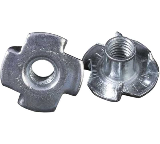 Изображение товара Мебельная (усовая) гайка STEELREX DIN 1624, цинк, М6x9х19 мм, 50 шт. 0223006000B500005064