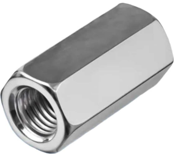 Изображение товара Соединительная гайка STEELREX DIN 6334, цинк, М6, 50 шт. 0220006000B500005064