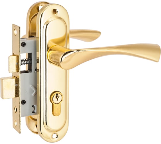 Изображение товара Врезной замок Стандарт с/руч 103/50 GP латунь 4 846