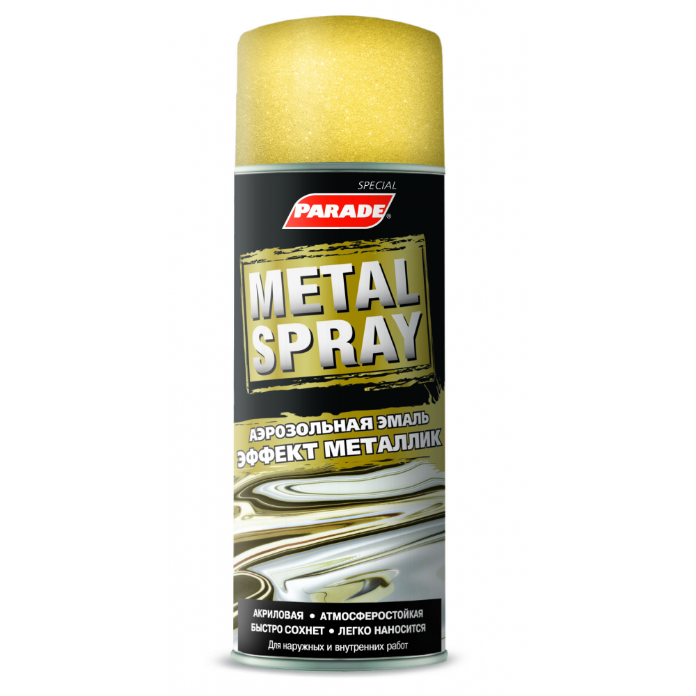 фото Аэрозольная эмаль parade metal spray 35 металлик золото лк-00001276