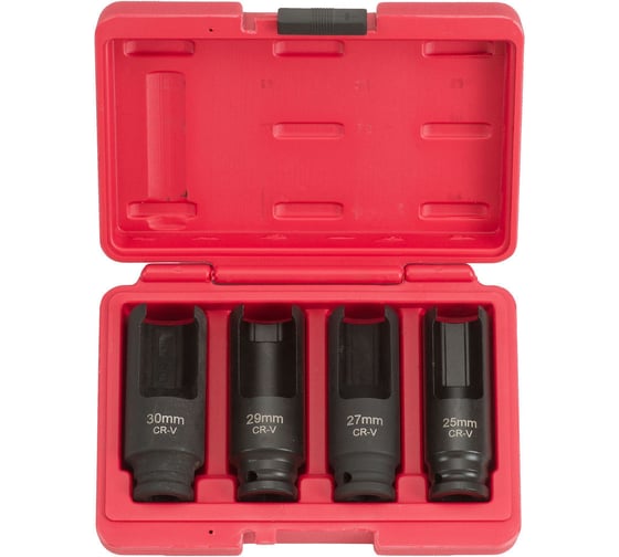 Изображение товара Набор съёмников гнёзд форсунок 1/2 S=25, 27, 29, 30мм L=100мм 4 предмета FORCE 904G13
