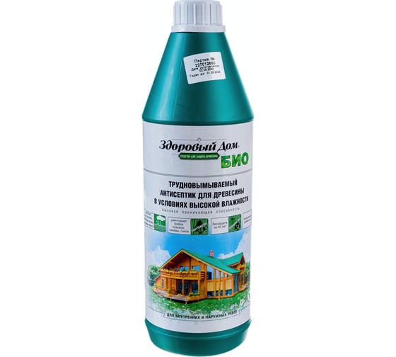 Изображение товара Деревозащитное средство Здоровый Дом БИО желто-зеленый 1 кг 90002075245