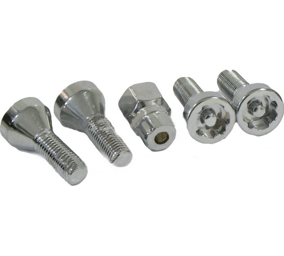 Изображение товара Набор болтов на колесные диски М12x1,5 RH 28 мм 5 предметов FORCE 645205