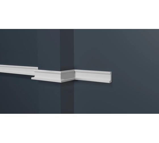 Изображение товара Стеновой ударопрочный влагостойкий молдинг под покраску Decor-Dizayn 20x10x2000 мм DD628