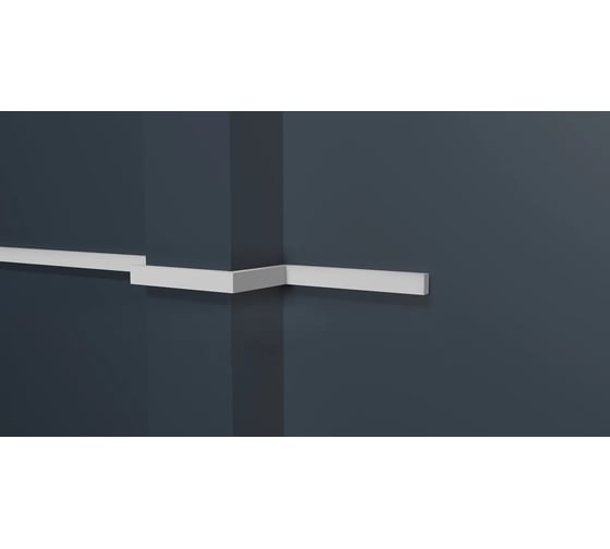 Изображение товара Стеновой ударопрочный влагостойкий молдинг под покраску Decor-Dizayn 10x6x2000 мм DD632