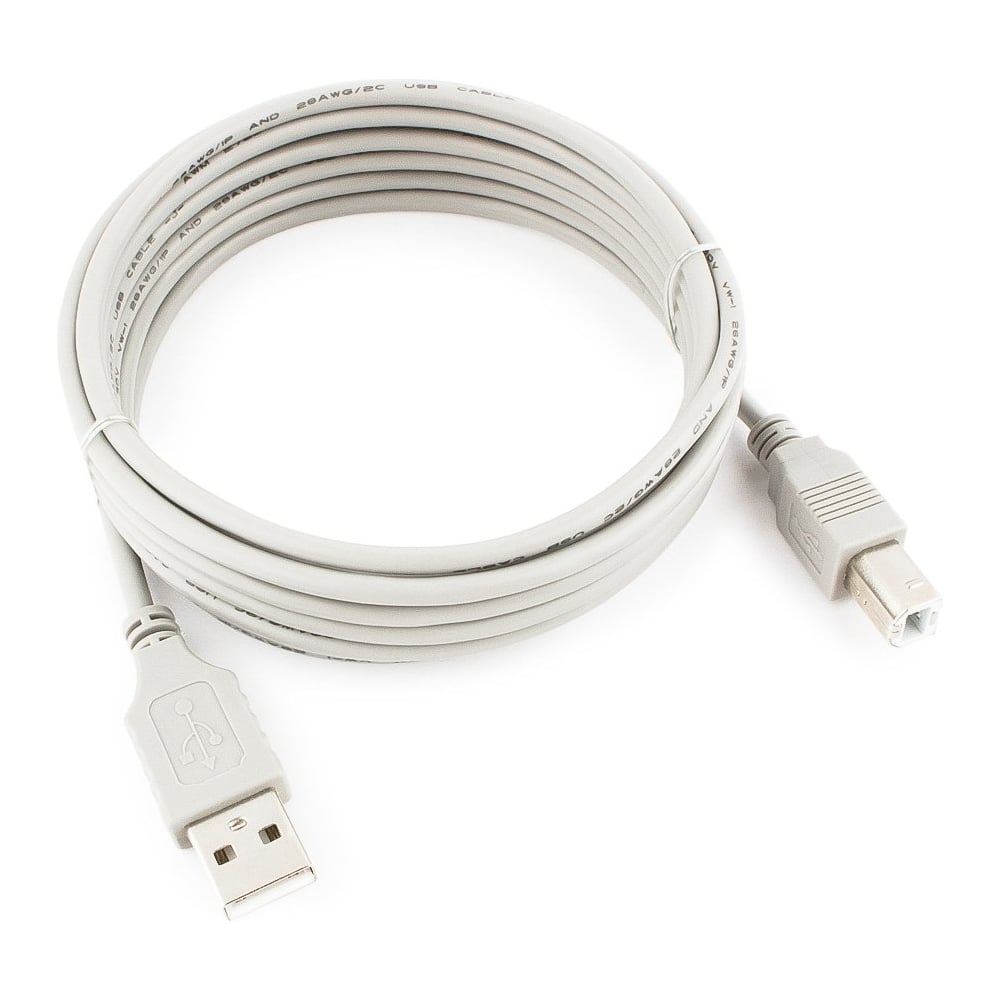 Изображение товара Кабель Cablexpert USB 2.0 A-B 3м медный в упаковке