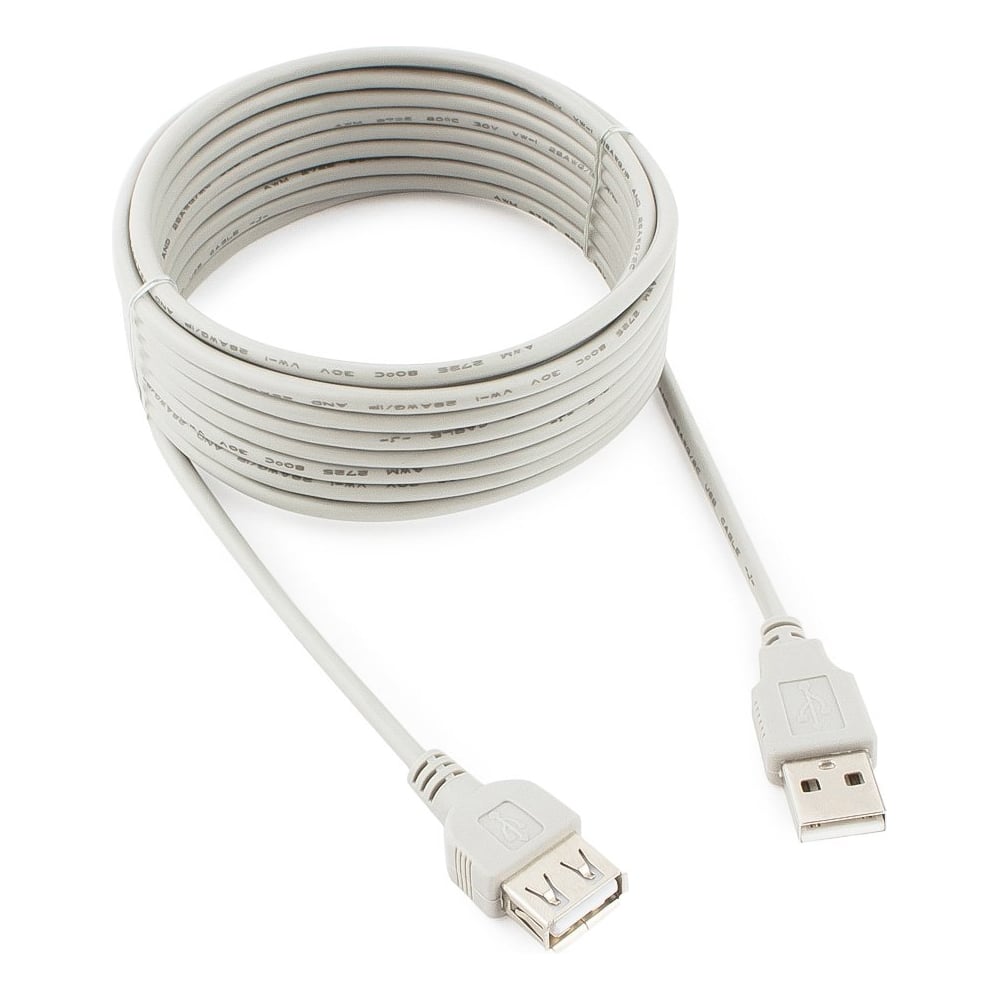 Изображение товара Кабель Cablexpert USB 2.0 AM/BM 4.5м белый