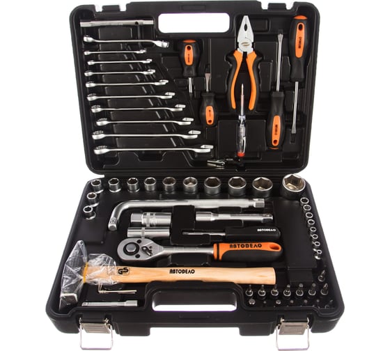 Изображение товара Набор инструмента АвтоDело 1/2" DR 1/4" DR 64 предмета 39860 13418