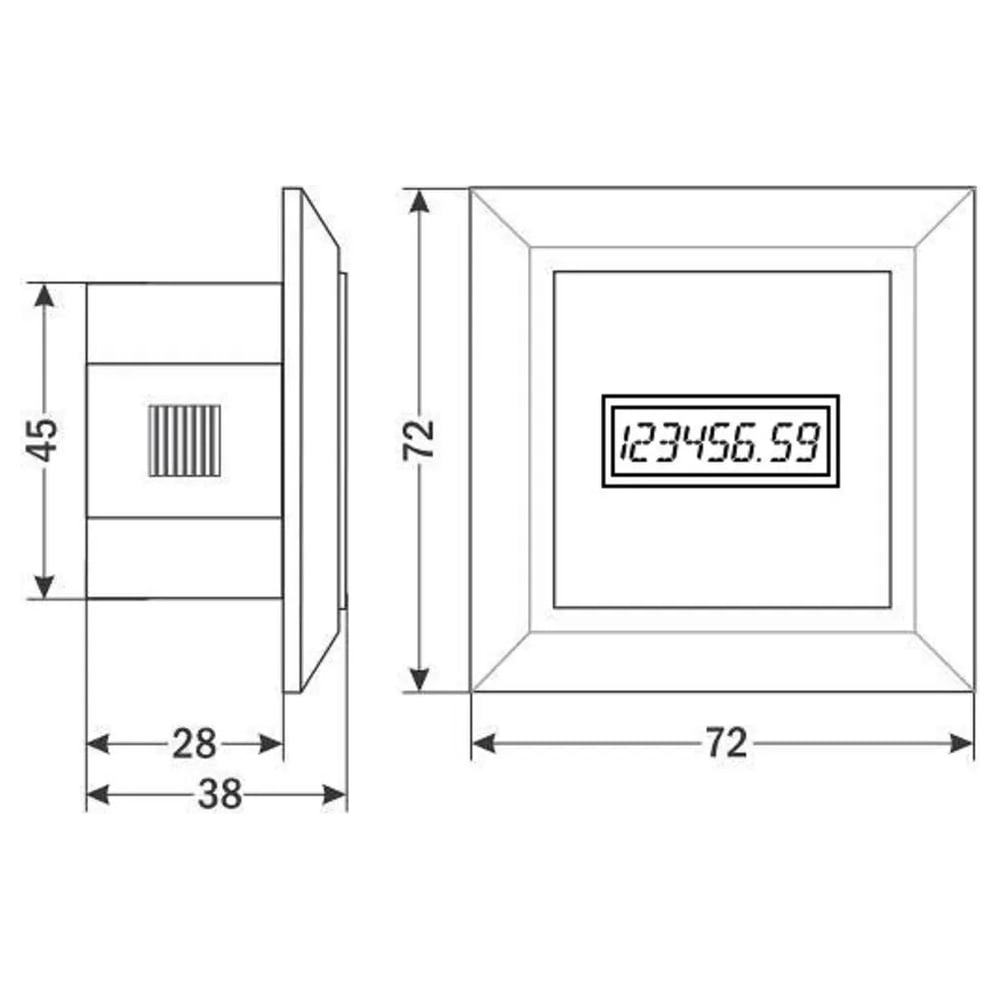 Изображение товара Счетчик времени наработки DELTAKIP DK-HM-8L 110-240V черный