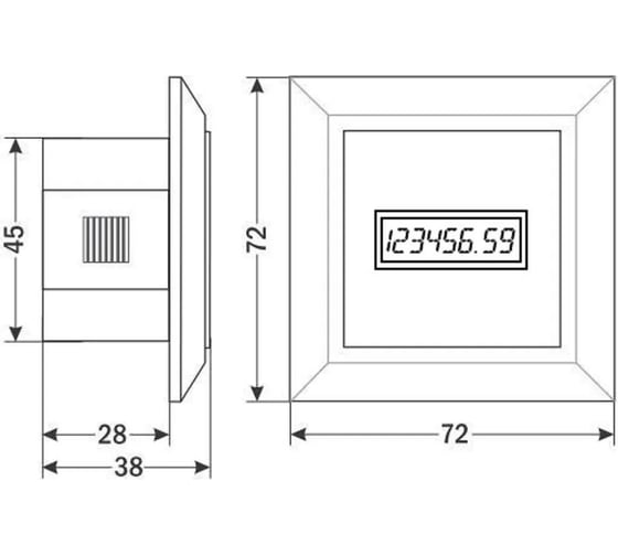 Изображение товара Счетчик времени наработки DELTAKIP Delta-Kip DK-HM-8L, черный, 110-240VAC DK-A0000008