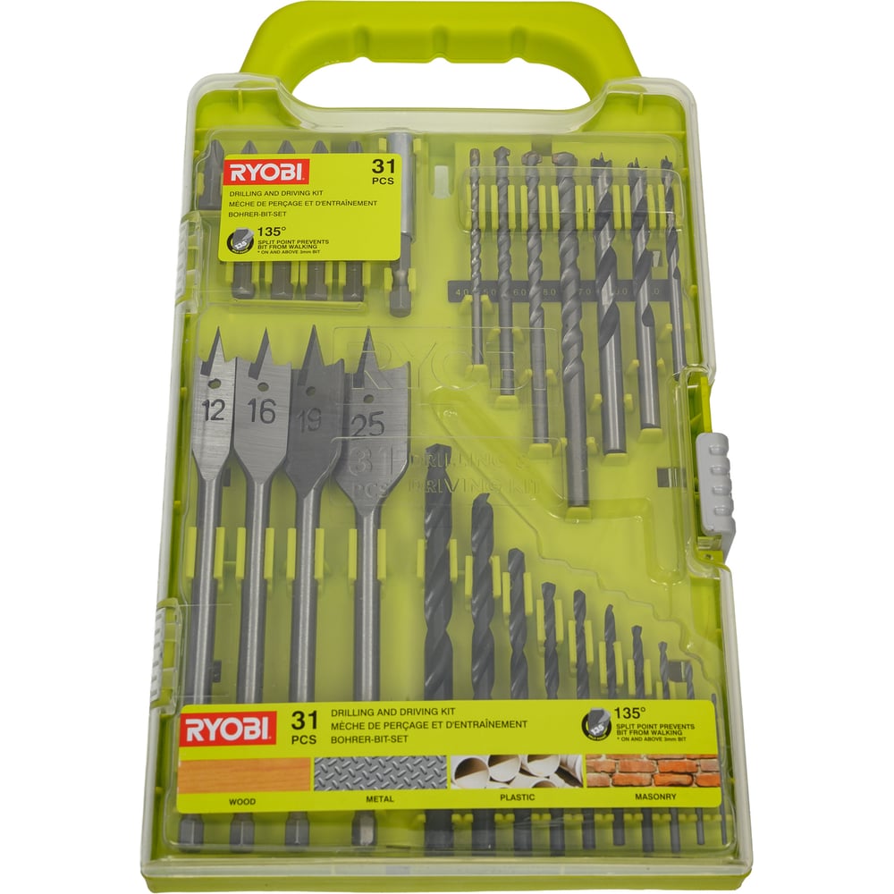 Изображение товара Набор сверл и бит (31 шт.) Ryobi RAKDD31 5132004663