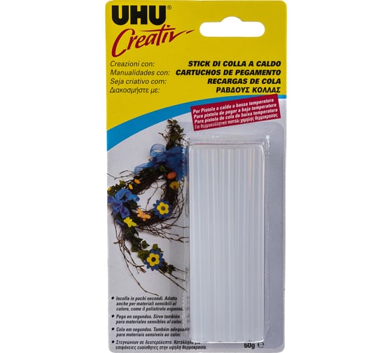 Изображение товара Стержни клеевые (7х100 мм; прозрачны; 15 шт.) UHU Creativ 44180